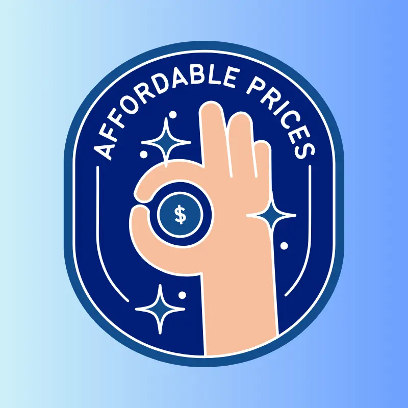 A graphic illustrating Clinic One is affordable